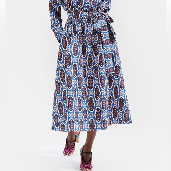 La DoubleJ Sardegna MIDI Skirt Amalfi in Cotton Poplin size XS - Picture 2 of 10